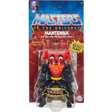 Masters of the Universe Origins Mantenna 5.5-in Action Figures, Battle Figures for Storytelling Play and Display, Gift for 6 to 10-Year-Olds and Adult Collectors