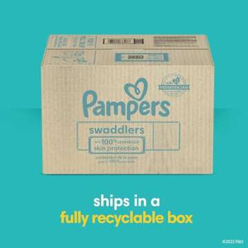 Pampers Swaddlers Newborn Diapers - Size 0, 140 Count, Ultra Soft Disposable Baby Diapers