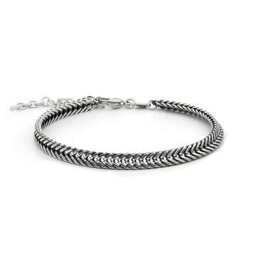 Galis Chain Bracelets For Men - Premium Stainless Steel Mens Bracelet, Silver Plated Non Tarnish Bracelet - This Snake Chain suits as Everyday Men's Bracelets is Stylish Gifts For Him 8"