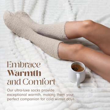 Unboxme Gifts Christmas Warm & Cozy Ultra-Luxe Cloud Sock for Women & Men - Super Soft Luxurious Fabric Sleep Socks