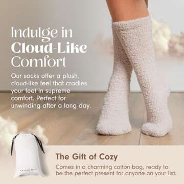 Unboxme Gifts Christmas Warm & Cozy Ultra-Luxe Cloud Sock for Women & Men - Super Soft Luxurious Fabric Sleep Socks