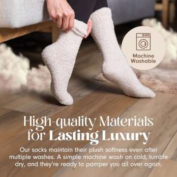 Unboxme Gifts Christmas Warm & Cozy Ultra-Luxe Cloud Sock for Women & Men - Super Soft Luxurious Fabric Sleep Socks