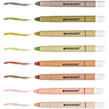 DIVERSEBEE Highlighters and Pens No Bleed, 8 Pack Assorted Gel Colors for Bible Journaling, School Supplies, Cute Bible Study Markers and Accessories (Earthy)