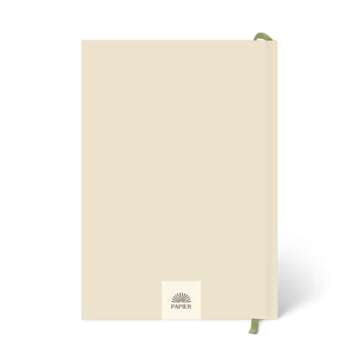 Papier Daily Wellness Journal Diary - Beige | Hardback Cover A5 Wellbeing, Gratitude & Mindset Diary for Personal Growth, Mindfulness & Reflection | Track Goals, Sleep & Lifestyle Habits