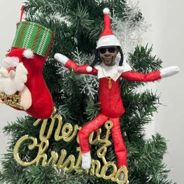 Christmas Elf Plush Doll – Handmade Hip Hop Decoration