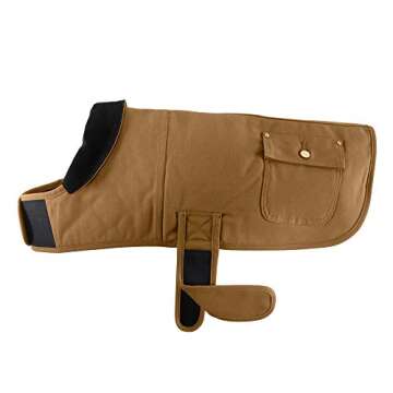 Carhartt Firm Duck Insulated Dog Chore Coat - Brown/Brass Small