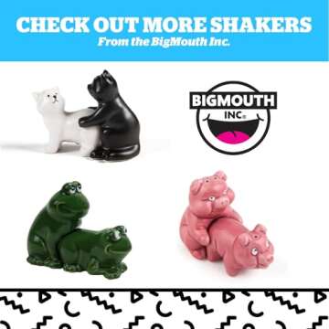 BigMouth Inc Puppy Pound Salt and Pepper Shaker Set, Funny Novelty Ceramic Shakers, Great Gift for Dog Lovers and Kitchen Humor