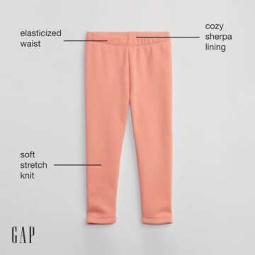 GAP Baby Girls Cozy Leggings, Lavender Frost, 5T US