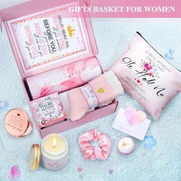 Spa Gifts Basket with Wine Tumbler for Women