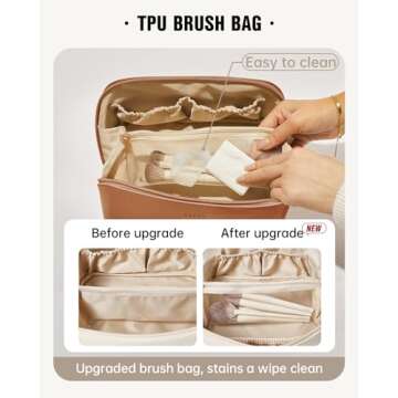 EACHY Travel Makeup Bag - Large Waterproof Pouch