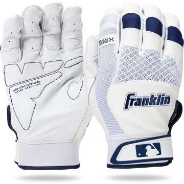 Franklin Sports MLB Shok-Sorb X Baseball Batting Gloves