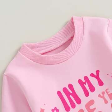 First Birthday Outfit for Baby Girls - Pink Sweatshirt, 12-18m