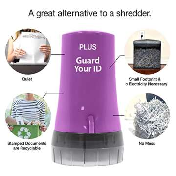 Identity Theft Prevention and Personal Privacy Protection Advanced Roller by Guard Your ID for Bills, Mail, Address Labels Without Using a Shredder (Purple, Standard)