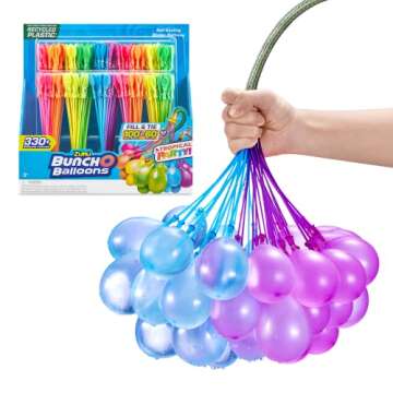 Original Bunch O Balloons Tropical Party 330+ Rapid-Filling Self-Sealing Water Balloons (Amazon Exclusive 10 count, pack of 1) by ZURU Water Balloon for the Whole Family, Kids, Teens and Adults