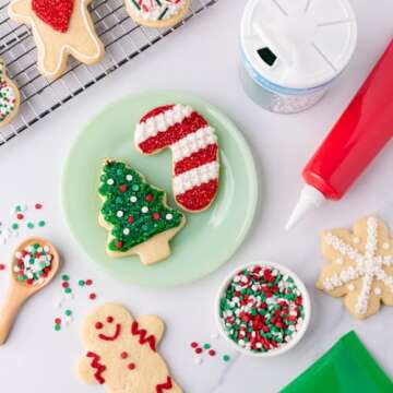 Festive Christmas Sprinkles for Baking and Decor