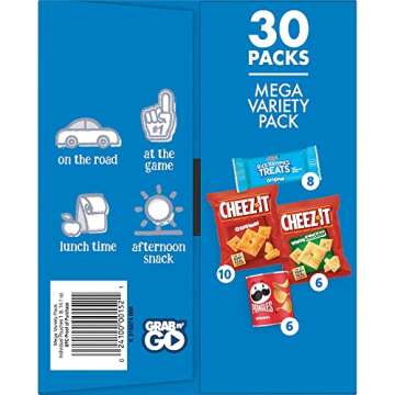 Kellogg's Snacks, Lunch Snacks, Kids Snacks, Mega Pack, Variety Pack, 30.1oz Box (30 Packs)