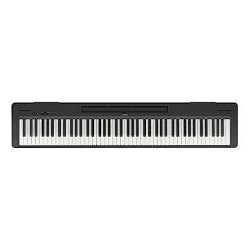 Yamaha, 88-Key Slim Digital Beginners with Weighted, Premium Grand Piano Sound, Compact Design, Music Rest, Sustain Pedal, and Built-in Speakers for Home Practice or Travel, (P143B)