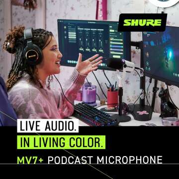 Shure MV7+ Dynamic Microphone for Podcasting