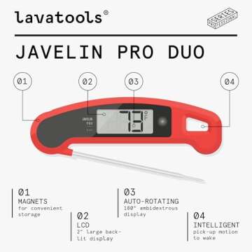 Lavatools Javelin® PRO Duo Instant Read Thermometer