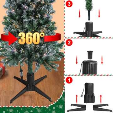 Rotating Christmas Tree Stand for 7.5FT Trees