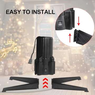 Rotating Christmas Tree Stand for 7.5FT Trees