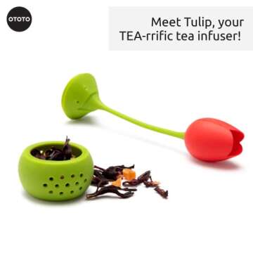 OTOTO Cute Tea Infuser - Loose Leaf Tea Steeper, Tea Accessories, Tea Diffusers, Tea Strainers, Cute Gifts, Tea Gift Set, Kitchen Gifts Cooking Gadgets