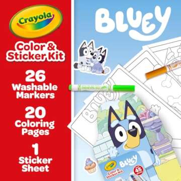 Crayola Bluey Art Kit - 45 Fun Pieces for Kids