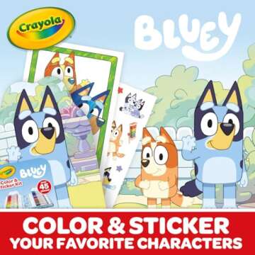 Crayola Bluey Art Kit - 45 Fun Pieces for Kids