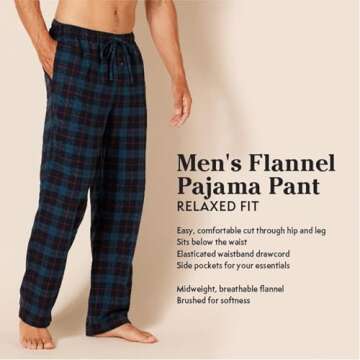 Amazon Essentials Men's Flannel Pajama Pant: Cozy Sleepwear in Big & Tall