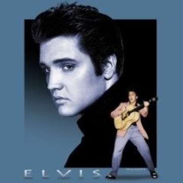 Elvis Presley Blue Rocker Adult T-Shirt