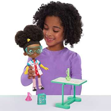 Just Play Ada Twist, Scientist Ada Twist Lab Doll, 12.5 Inch Interactive Doll with Research Lab Accessories, Talks and Sings the ''The Brainstorm Song'', Kids Toys for Ages 3 Up