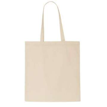 ATMOS GREEN 12 Pack 15x16 inch with 27" long handle 5 Oz NATURAL color Recycled Cotton Tote Bags Sustainable Eco Friendly reusable grocery super strong great for promotion branding gift MADE in INDIA