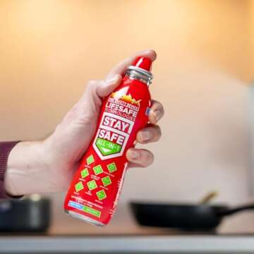 LifeSafe Technologies StaySafe All-in-1 Portable Fire Extinguisher | Easy to Use Compact Fire Spray for 10 Types of Fires | Non-Toxic & Eco-Friendly For Home, Kitchen, Car, Garage, Boat