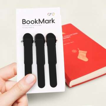 3pcs Automatic Silicone Bookmark, Page Markers Aesthetic Bookmark for Book Lovers Teachers Women Men Kids, Book Page Keeper Holder Clip Book Marks Reading Accessories Gifts