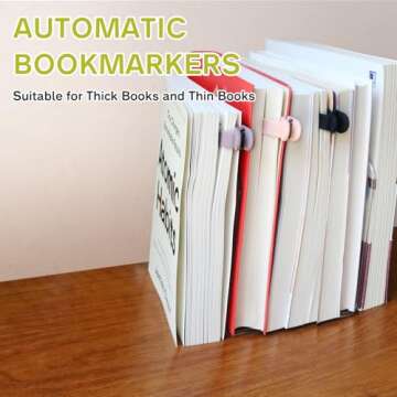 3pcs Automatic Silicone Bookmark, Page Markers Aesthetic Bookmark for Book Lovers Teachers Women Men Kids, Book Page Keeper Holder Clip Book Marks Reading Accessories Gifts