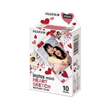 Capture Love with FUJIFILM Instax Mini Heart Sketch Film - 10 Exposures