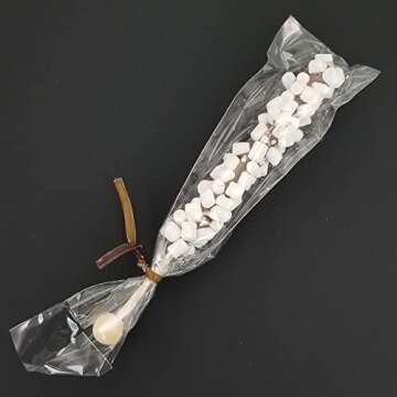 Melville Candy Gourmet Chocolate Stirrers - Naturally Flavored Stirrers for Beverages - Chocolate with Mini Marshmallows, 8 Count