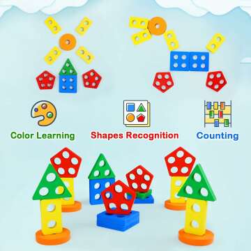 Montessori Wooden Stacking Toy for Boys & Girls 🎀