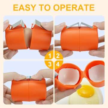 3PCS Upgraded Stainless Steel Egg Shell Opener & Separator Tool