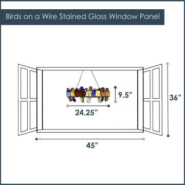 Birds on a Wire Stained Glass