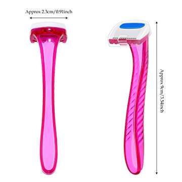 18 Pieces Women's Razor Bikini Trimmer Durable Travel Accessories Women Razors Shaver Pubic Hair Removal Beauty Razor T-Type Razor for Body Cosmetic Tool (Pink)