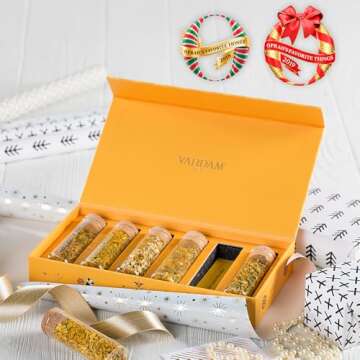 VAHDAM, Limited Edition - Turmeric Herbal Wellness Tea Gift Set - 6 Oprah's Favourite Turmeric Herbal Blends in Gift Box | Gluten Free, Non GMO |