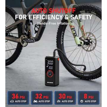 Tire Inflator Portable Air Compressor, Electric Air Pump for Car Tires with Pressure Gauge, 3X Faster Portable Tire Inflator for Car with Deflation Mode, 150PSI Bike Tire Pump for Car, Motor Bike Ball