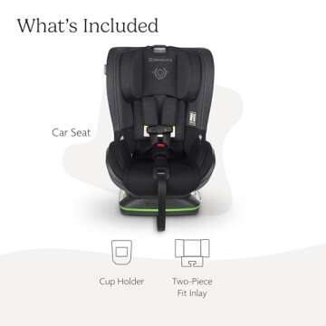 UPPAbaby Knox Convertible Car Seat/Rear Facing and Forward Facing/Intuitive Safety Features/Koroyd + CleanTech Technology/Removable Cup Holder Included/Jake (Charcoal)