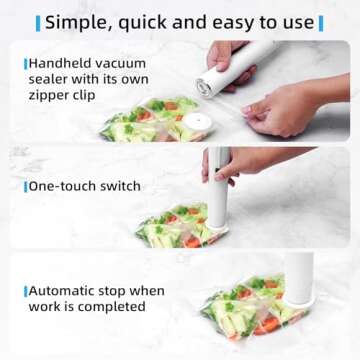 Compact Handheld Vacuum Sealer with 30 Bags Included