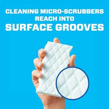 Mr. Clean Magic Eraser, Extra Durable, Multi Purpose Cleaner, Shoe, Bathroom, Shower, and Car Window and Windshield Cleaner, Cleaning Pads, 10 Count