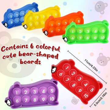 Torlam Ten Frames Math Games Board for Kids, Math Manipulatives for Homeschool Kindergarten Preschool Classroom Teacher Special Educational Learning Activities