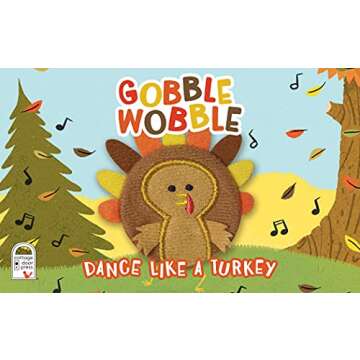 Gobble Wobble Finger Puppet Thanksgiving Board Book Kids Ages 0-4 (Children's Thanksgiving Interactive Finger Puppet Board Book)