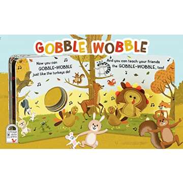 Gobble Wobble Finger Puppet Thanksgiving Board Book Kids Ages 0-4 (Children's Thanksgiving Interactive Finger Puppet Board Book)