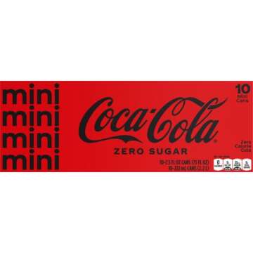 Coca-Cola Coke Zero Sugar Diet Soda, 7.5 fl oz, 10 Pack - Great Taste